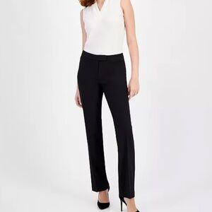 Anne Klein Women’s Bi-Stretch Modern Dress Pants In Black Size 14